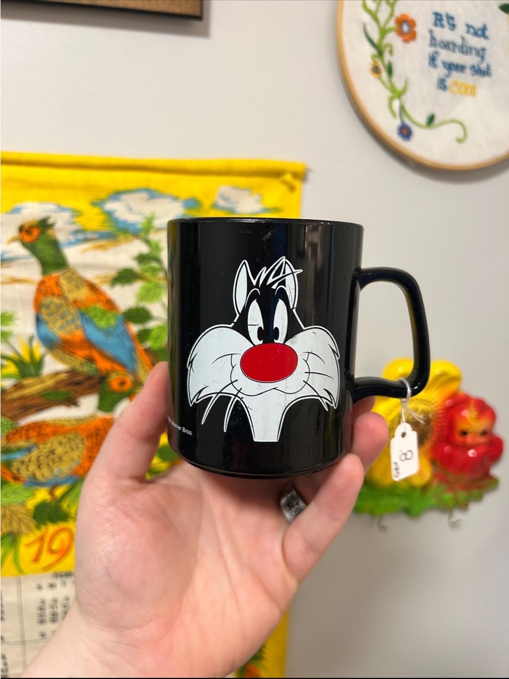 1993 Sylvester the Cat Looney Tunes Plastic Mug